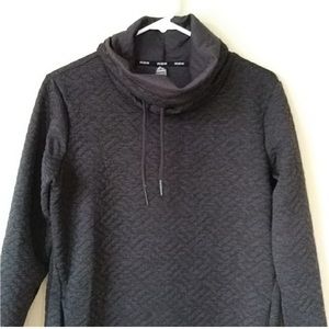 RBX quilted cowl neck pullover with pockets size Small